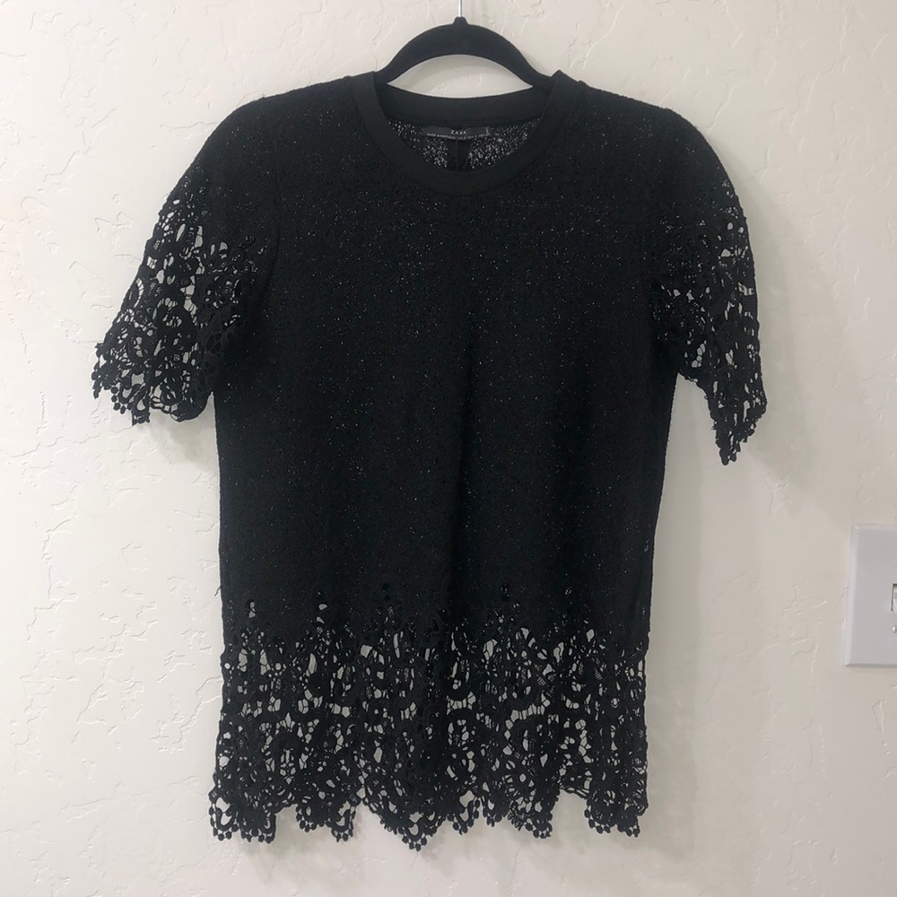 Black Zara Lace Top